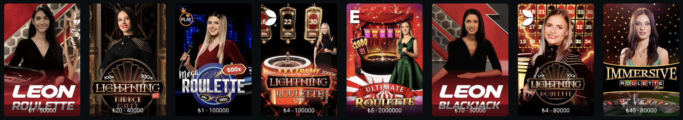 Leon Casino canlı oyunlarının önizlemesi