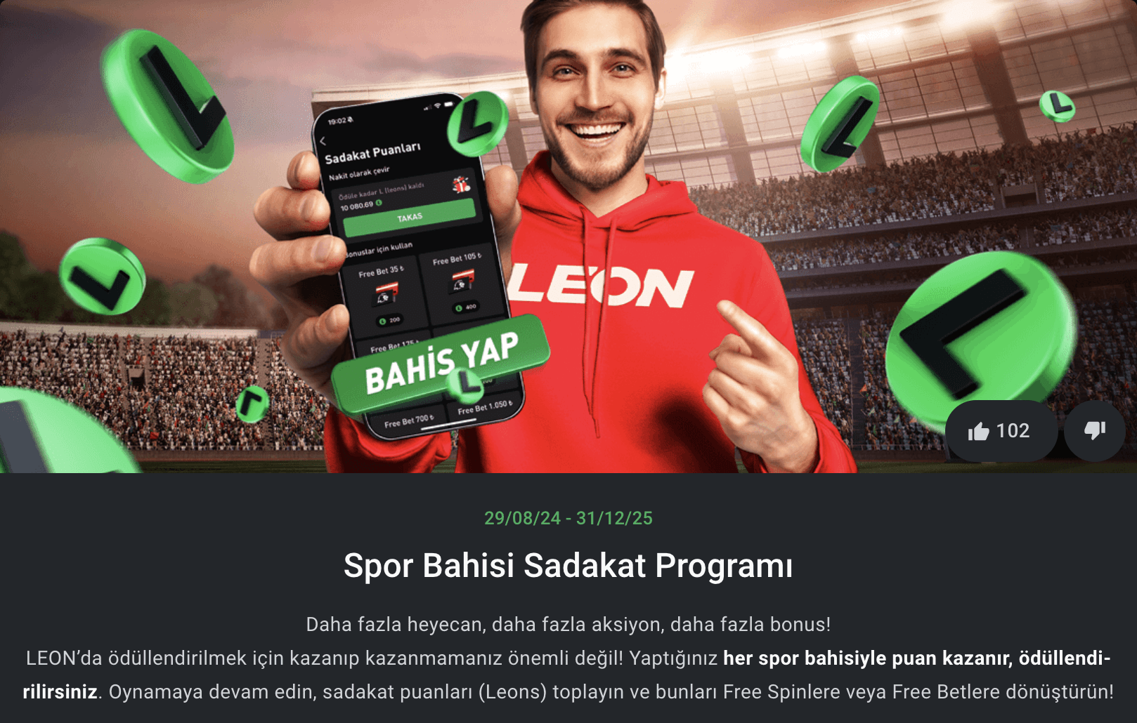 Leon Casino spor bahisleri incelemesi #3